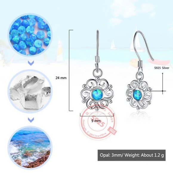 Brand New 925 Sterling Silver Earring E004 - Picture 5 of 5